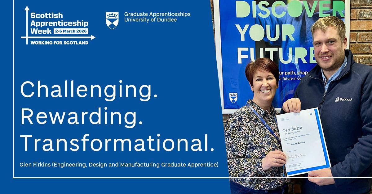 Challenging. Rewarding. Transformational. 

Three words that describe Glen’s journey on our Graduate Apprenticeship Programme. 

Glen is wonderful example of how we help people on their own personal development journey whilst also bringing value to their employer.

#ScotAppWeek26