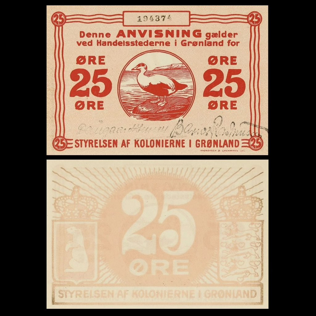 derDunkelh25663's tweet image. Greenland 1913 25 Ore, P-11c, UNC
#banknoteworld #moneycollection #banknotecollection #moneycollector