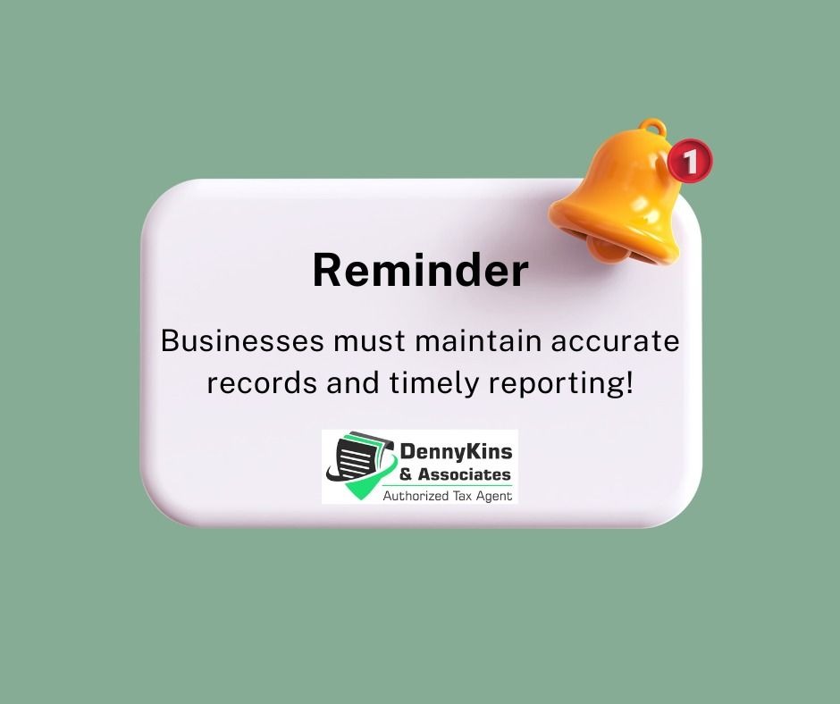 dennykinstax's tweet photo. Running a business comes with responsibilities 📊
Accurate records and timely reporting protect your success.
Involve DennyKins & Associates today. ✔️
#BusinessReminder #SMECompliance #TaxSupport #DennyKinsAndAssociates https://t.co/yXSGbULDcZ