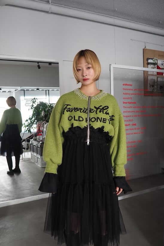LOVE 野口衣織ちゃん 「かまいガチ」衣装にて着用🌟 oldhoney 78℃ knit