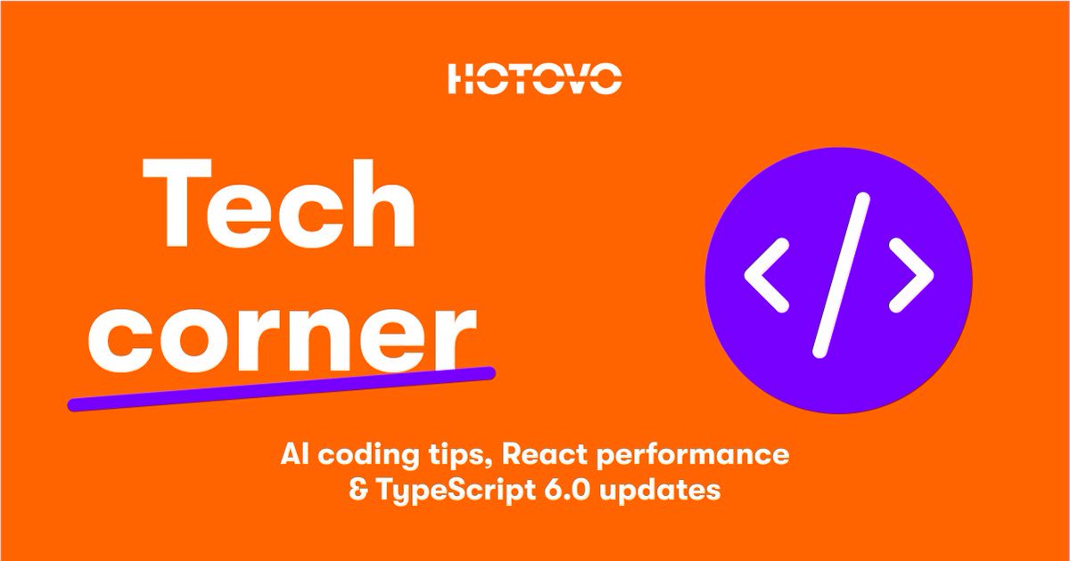 HotovoMeansDone's tweet photo. New 𝐖𝐞𝐛 𝐝𝐞𝐯 𝐧𝐞𝐰𝐬𝐥𝐞𝐭𝐭𝐞𝐫 is out.
AI coding tips, React performance optimization, TypeScript 6.0 Beta updates, Expo SDK 55 changes, and UI component best practices.👇
https://t.co/iFYCPF8vf1
#TechCorner #HotovoMeansDone https://t.co/K8cIm4VWzw