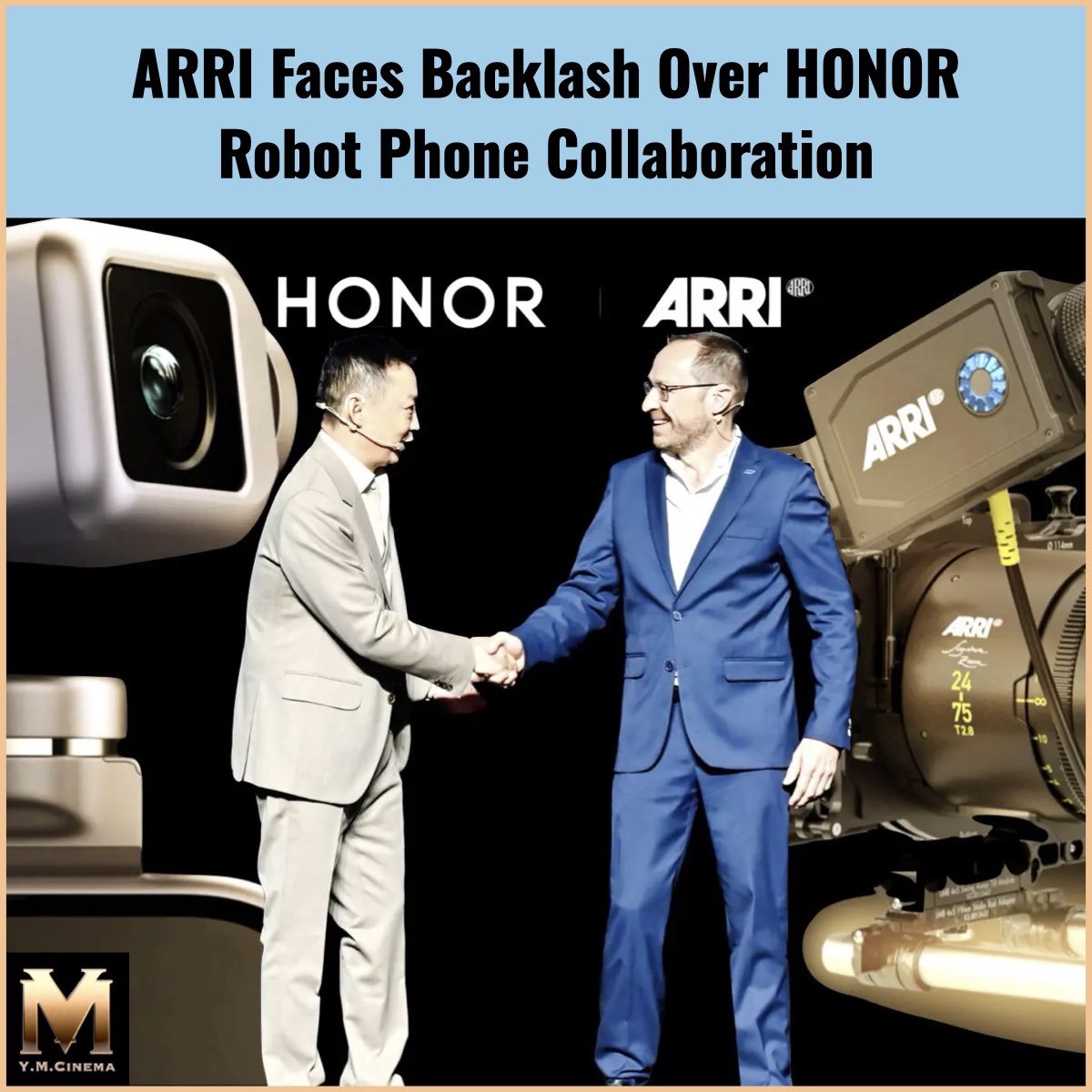 Y_M_Cinema's tweet image. 🎬 ARRI is facing criticism after announcing its tech will debut in HONOR’s ROBOT PHONE 🤖📱

Cinematographers question the move into smartphones.
 ymcinema.com/arri-backlash-…
#ARRI #Cinematography