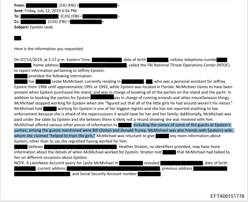 epsteinsearchin's tweet photo. Court documents name both Clinton and Trump as guests at Epstein's parties.

A witness claimed Epstein's associate "helped to train the girls."

The archive has files on both sides of the aisle. It doesn't pick favorites. https://t.co/0rLOSOyPeG