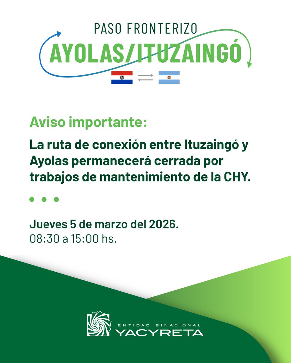 Entidad Binacional Yacyretá tweet media