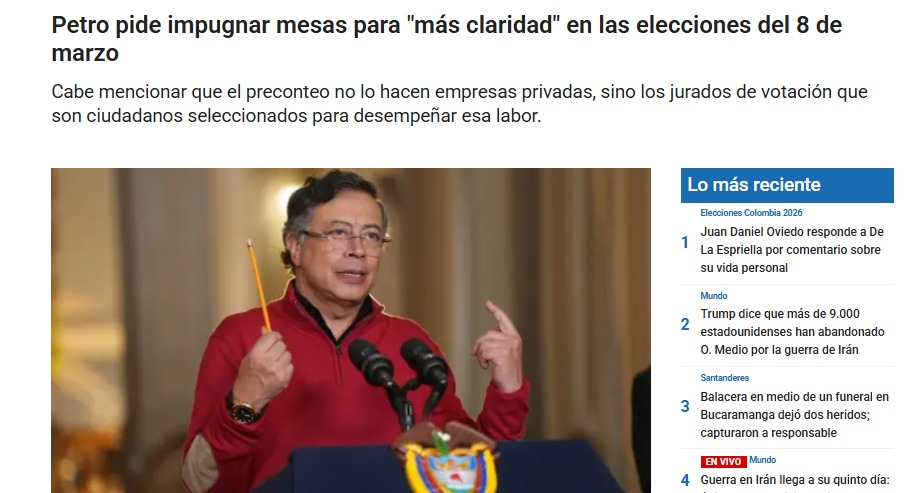 Que alguien le explique a <a href="/petrogustavo/">Gustavo Petro</a> que él no es autoridad electoral, que no tiene mando para pedir que se impugne nada. Ahora, que también le recuerden que no se puede impugnar una elección que no se ha realizado.

Es curioso por no decir ridículo que usó este sistema para