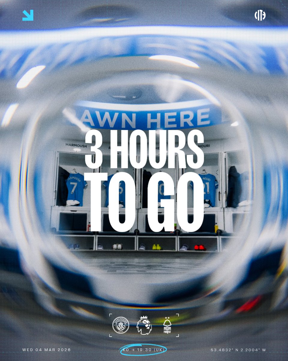 ManCity's tweet photo. Kick-off's getting closer! ⏳ https://t.co/jsro8BNi7X