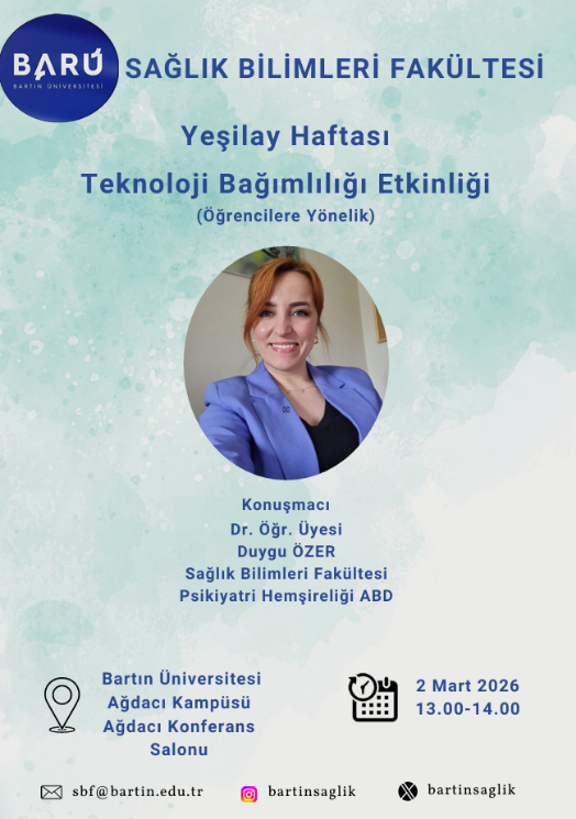 bartinsbfhem's tweet photo. Bartın Üniversitesi Sağlık Bilimleri Fakültesi Psikiyatri Hemşireliği Anabilim Dalı katkılarıyla 1-7 Mart Yeşilay Haftası kapsamında teknoloji bağımlılığına yönelik farkındalık etkinliği düzenlendi.

@profdraakkaya
@basselcuk86 https://t.co/LeVhFOPpmP