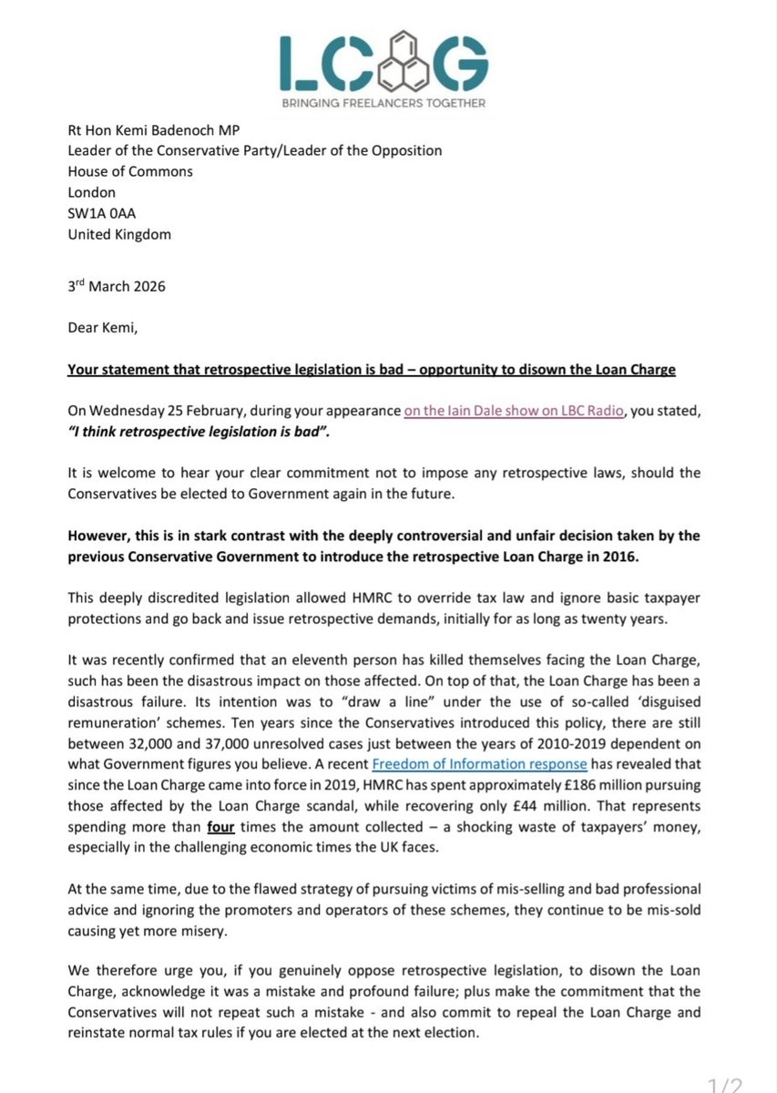 Loan Charge Action Group [LCAG] tweet media