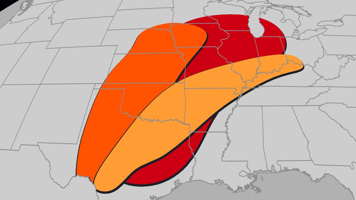 Multiple rounds of severe weather will be possible across much of the ...