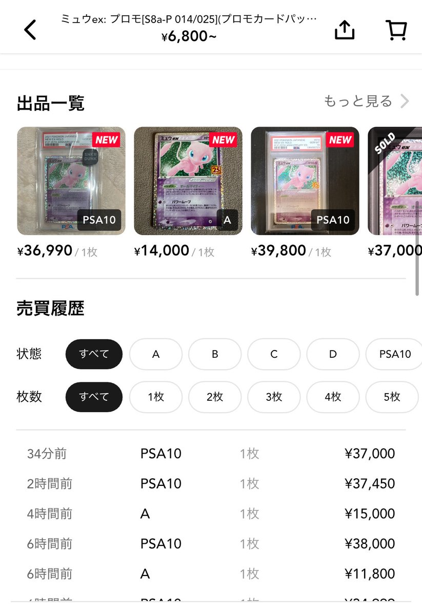 たった1ヶ月でここまで上がるとは⤴️ 約18,000円→約37,000円