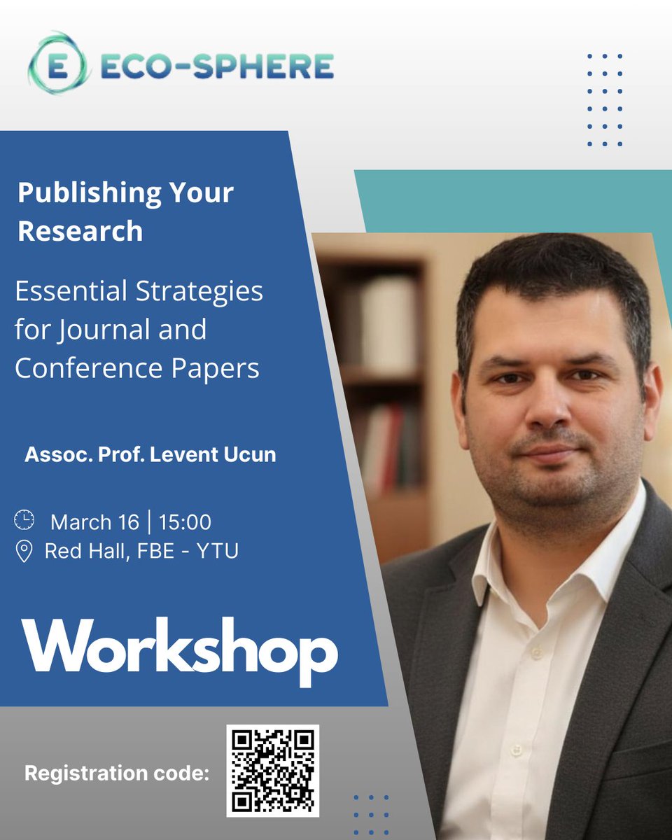 EcosphereCofund's tweet photo. 📢 Workshop Announcement 

Publishing Your Research: Essential Strategies for Journal &amp; Conference Papers

Learn manuscript structure, journal selection, peer-review strategy &amp; publication ethics. 

Strong research deserves strong publication

#ECOSPHERE #ECOSPHERECOFUND #MSCA https://t.co/H6crPwBIG3
