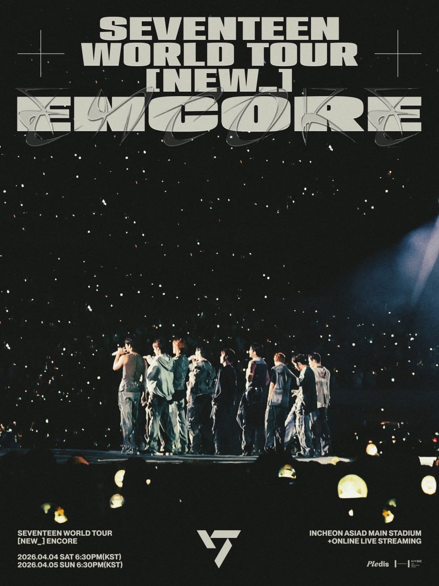 📢  TRANSMISSÃO – SEVENTEEN WORLD TOUR [NEW_] ENCORE | 04 e 05 DE ABRIL 

forms.gle/wH2THxcxgmQJx5…
info⬆️