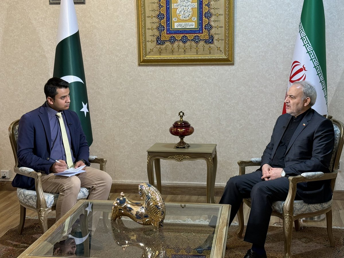 Earlier today, I sat down with @IranAmbPak to discuss the current ...