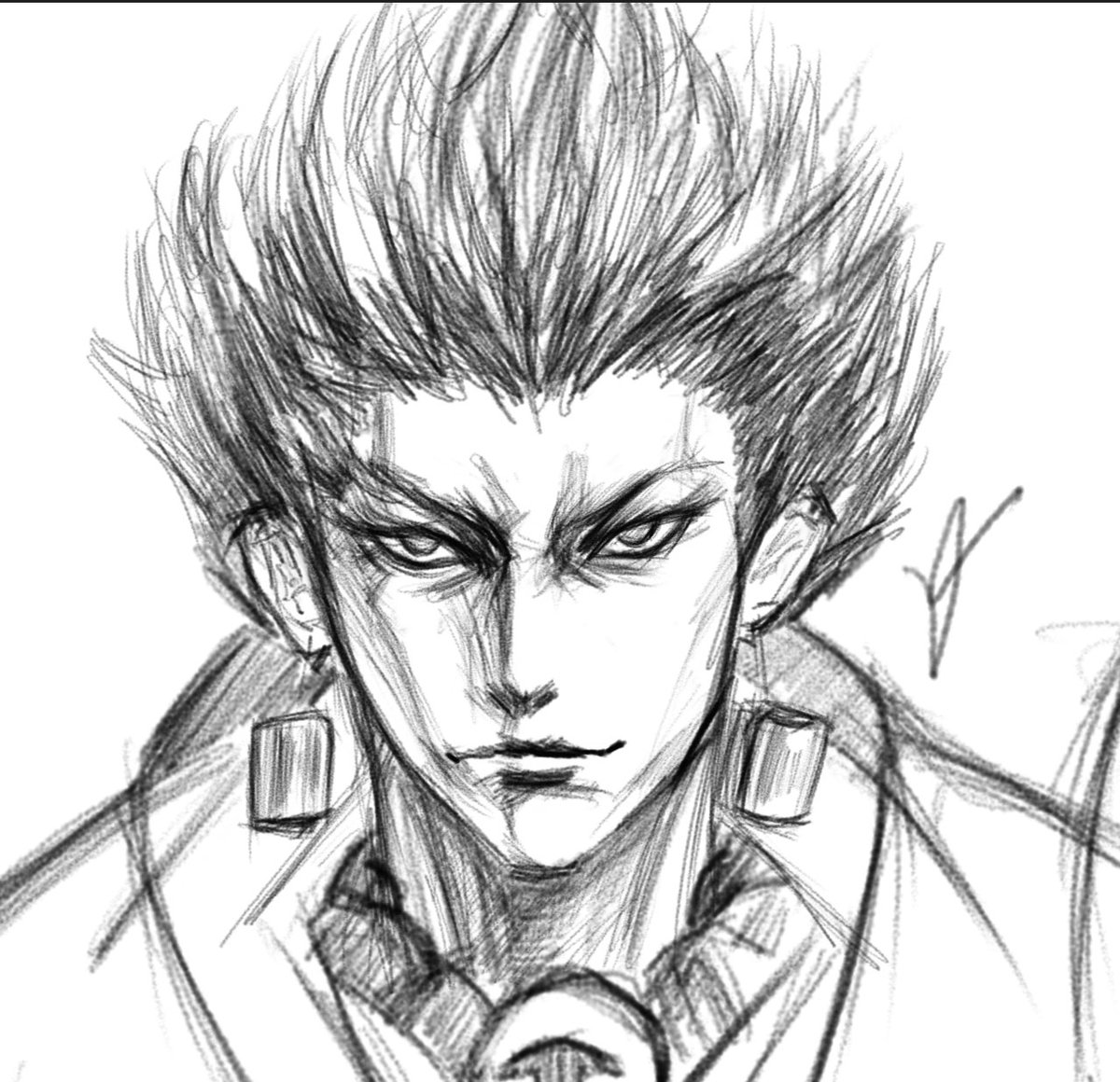 wfchc's tweet photo. 乌鲁克的半神，孤高的英雄王。#FateFanart #GilgameshFanart #AnimeSketch #pencildrawing https://t.co/aYACZaxgy7