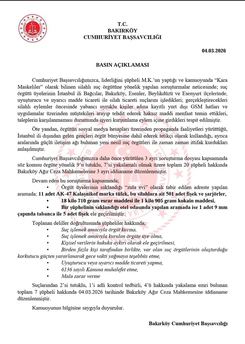 Bakırköy Cumhuriyet Başsavcılığı (@bakirkoycbs) on Twitter photo 