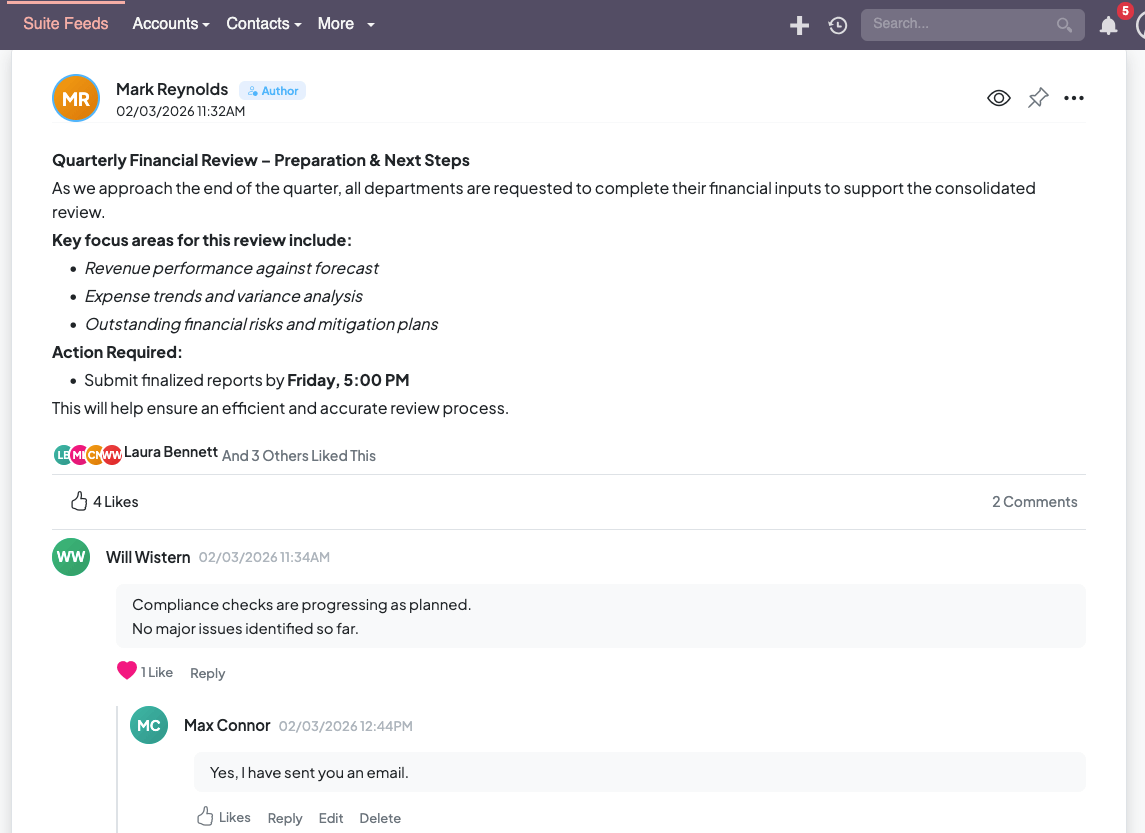 Urdhvatech's tweet photo. ๐ Exciting news! Suite Feed for @SuiteCRM is now available on the SuiteCRM Store
Enable real-time activity feeds, improve team collaboration, and keep everyone informed directly inside your CRM.
Check it out ๐
https://t.co/UBaP0vb73S
#SuiteCRM #CRMPlugins #OpenSourceCRM https://t.co/XHINssUg0r