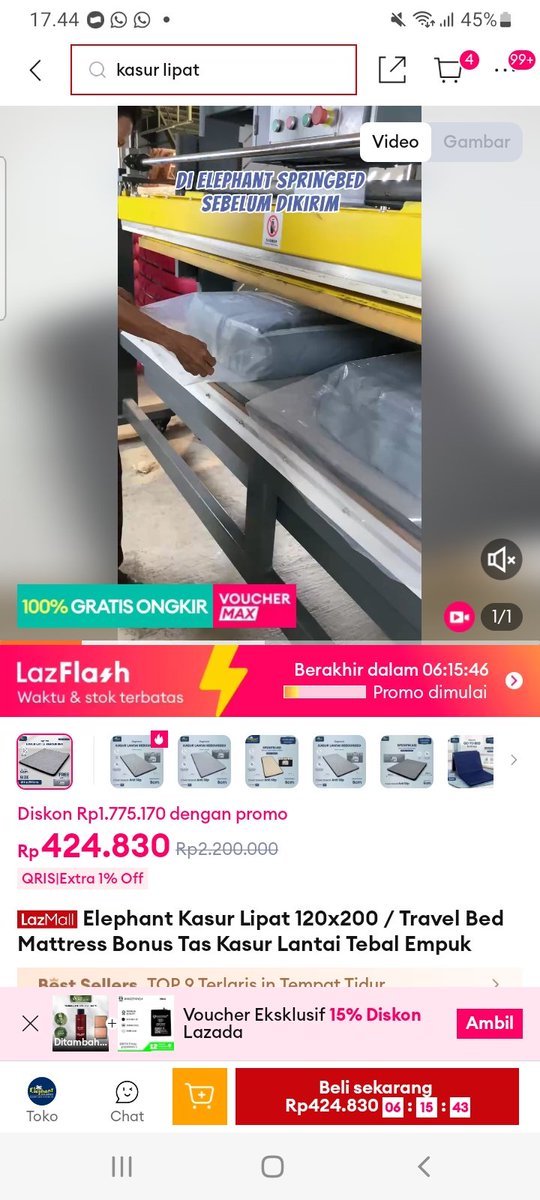 Kalau ada yang lagi cari Kasur Murah Di Lazada, sekarang waktu paling pas sih. Lagi Lazada 3.3 Ramadan Mega Sale, diskonnya sampe 70% + ada voucher tambahan juga. Biar sahur kebangun tapi tetap tidurnya berkualitas 😆

lazada.co.id/products/-i802…
