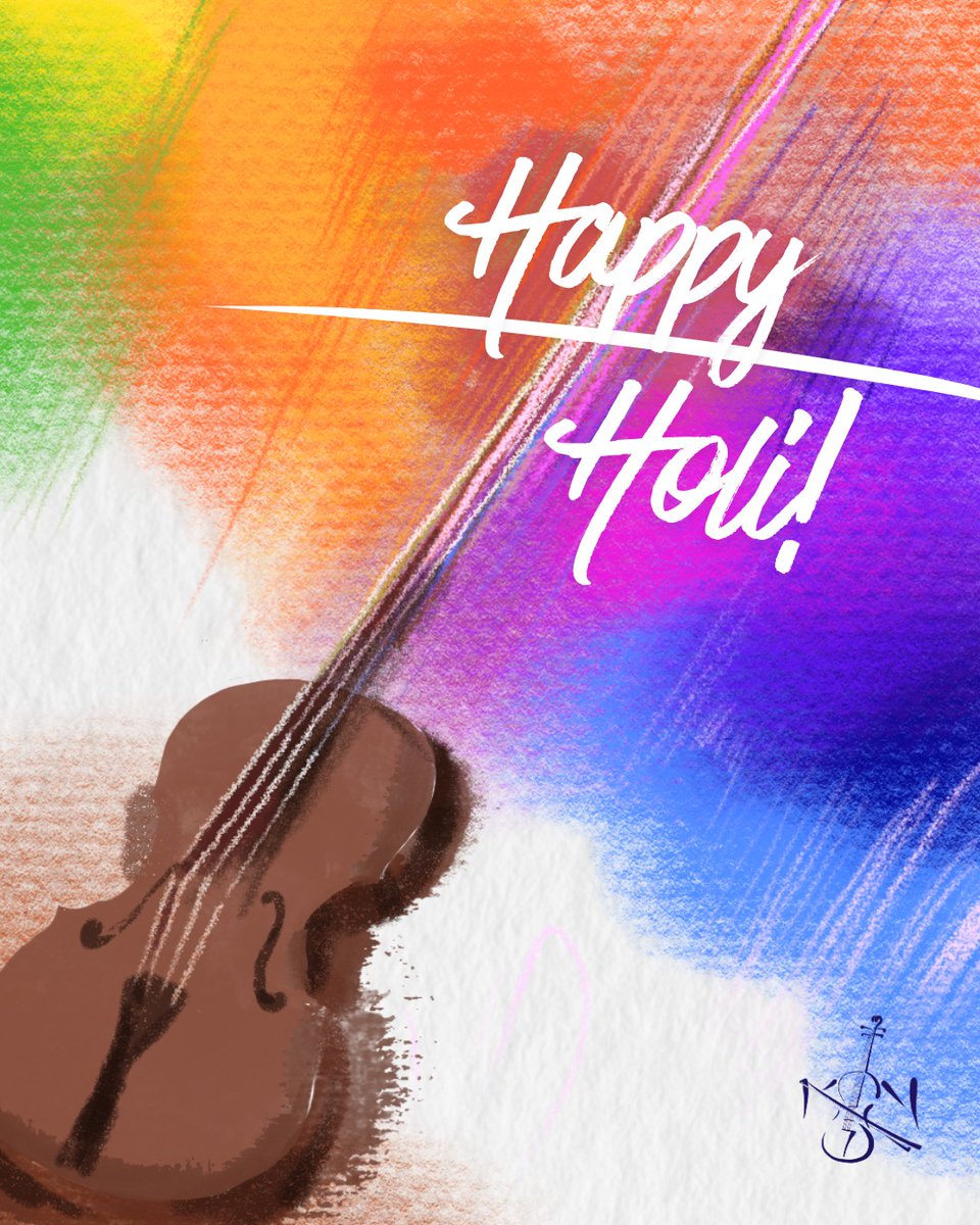 msnviolin's tweet photo. Wishing you all a very happy Holi! May this holy occasion bring joy and prosperity to everyone! 

#HappyHoli #Holi2026 

Design: @Vemuri21 https://t.co/eU8Acyqgg2