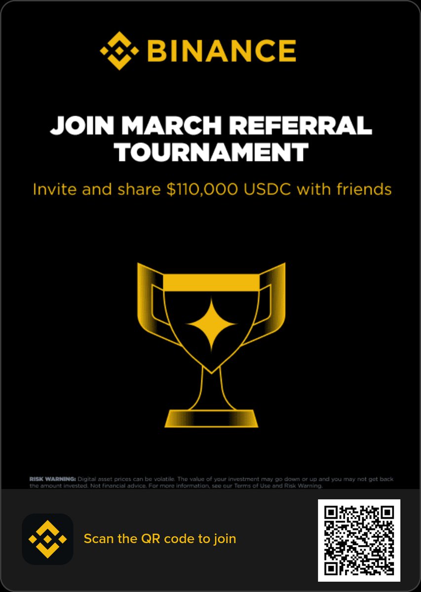 Binance March Referral Tournament – Invite Friends, Both Share 110,000 USDC Together

👉🏻 Learn more here    binance.com/activity/tradi…