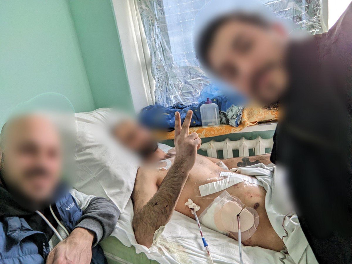 georgian_legion's tweet photo. Our fighter was seriously wounded today by shrapnel injuries to abdomen &amp; leg. Thanks to rapid evacuation carried out by our medics, his life was saved. 

We thank everyone who took part in the evacuation. Most importantly, after the surgery his condition is now stable.
🇬🇪🐺🇺🇦🫡 https://t.co/tmuzaeDeiR