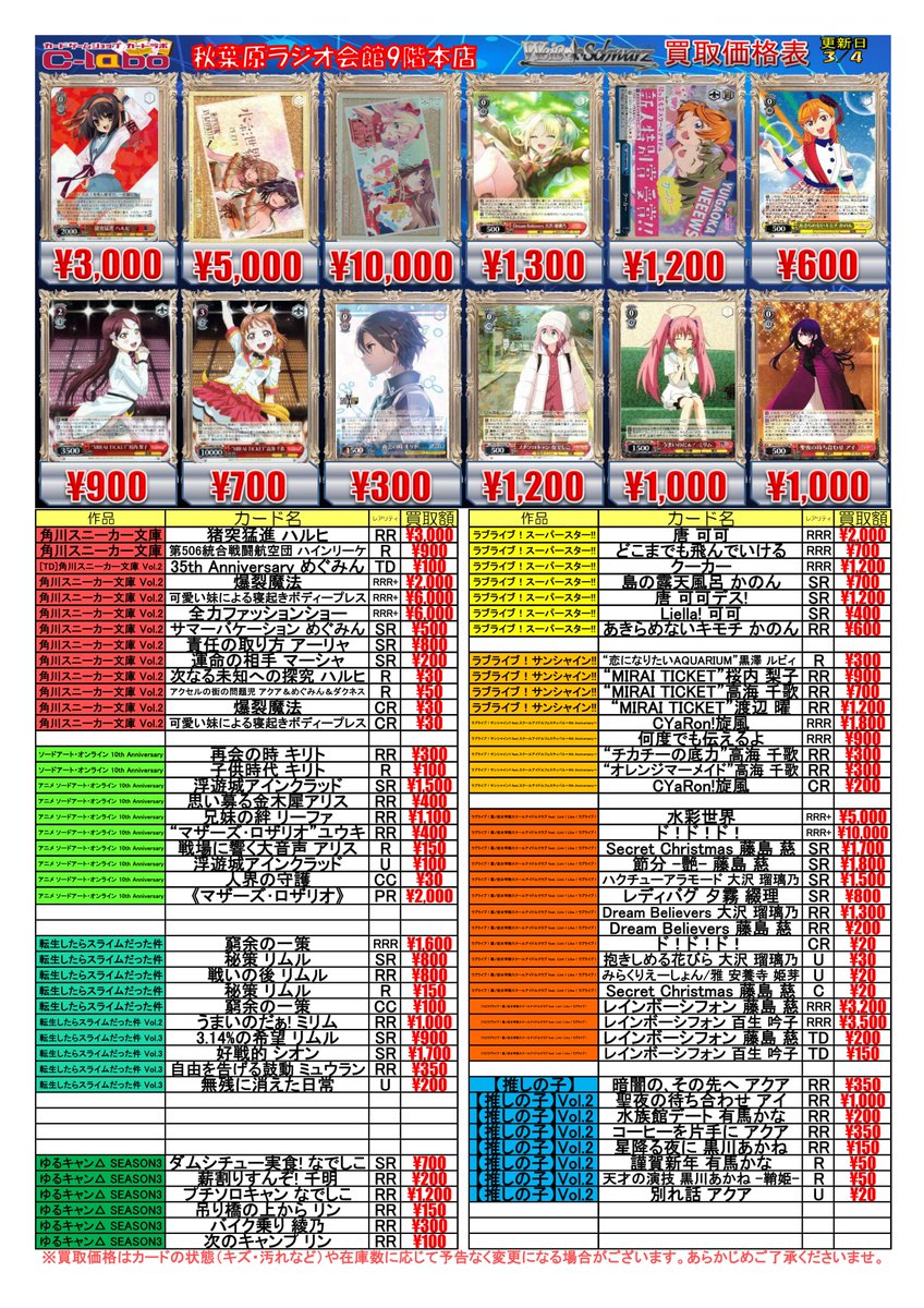◇ #ヴァイスシュヴァルツ 買取情報◇ 気になっちゃう背中 SEC 13000