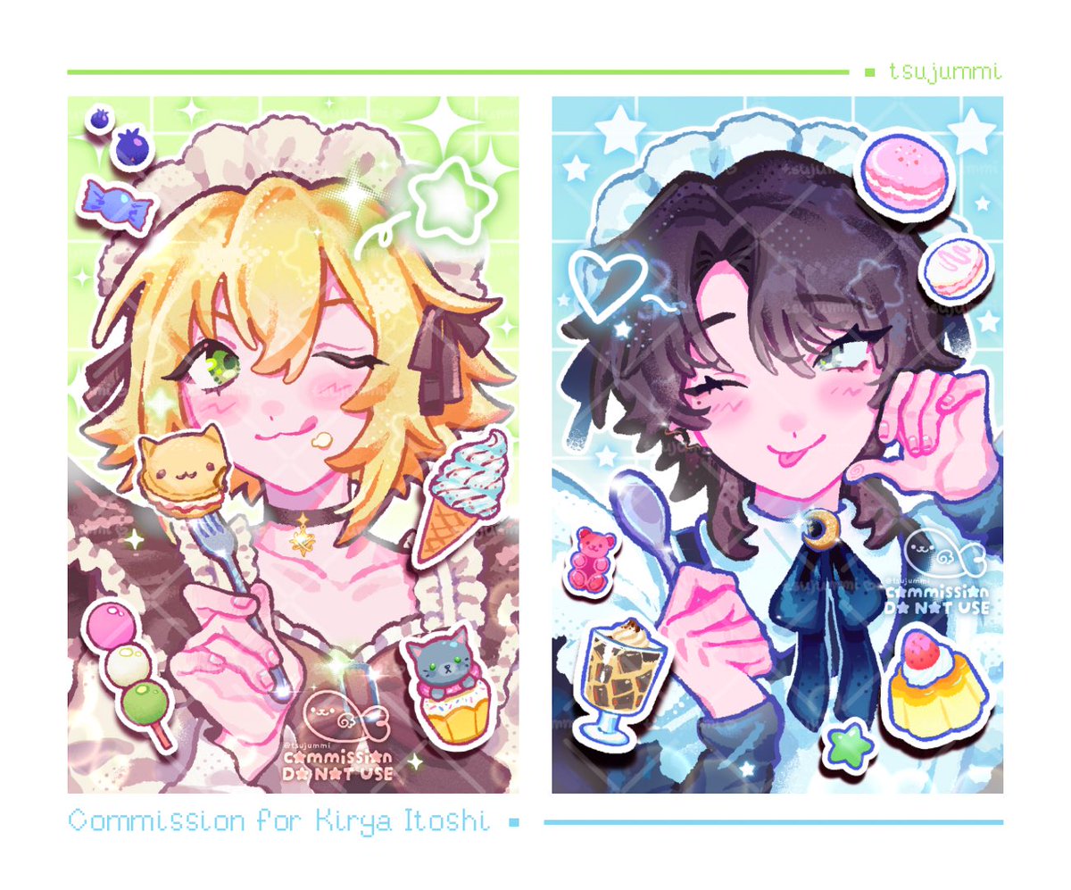 Chibi doodle comm 💚🩵