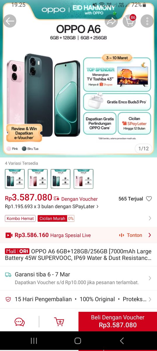 cs_victory's tweet photo. 2. Oppo A6 6GB+256GB
Belinya disini
👇👇👇
https://t.co/bO7ReeD26r https://t.co/9qLDFTrJvI