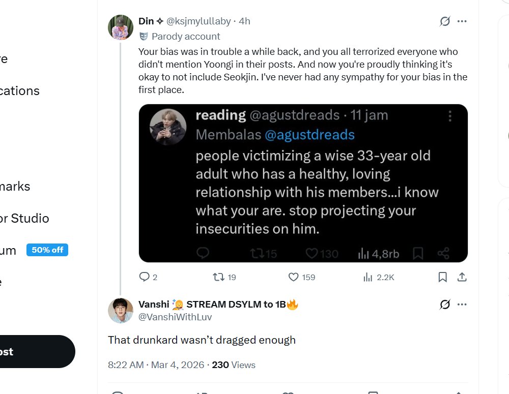 UNFOLLOW THIS YOONGI ANTI Y'ALL