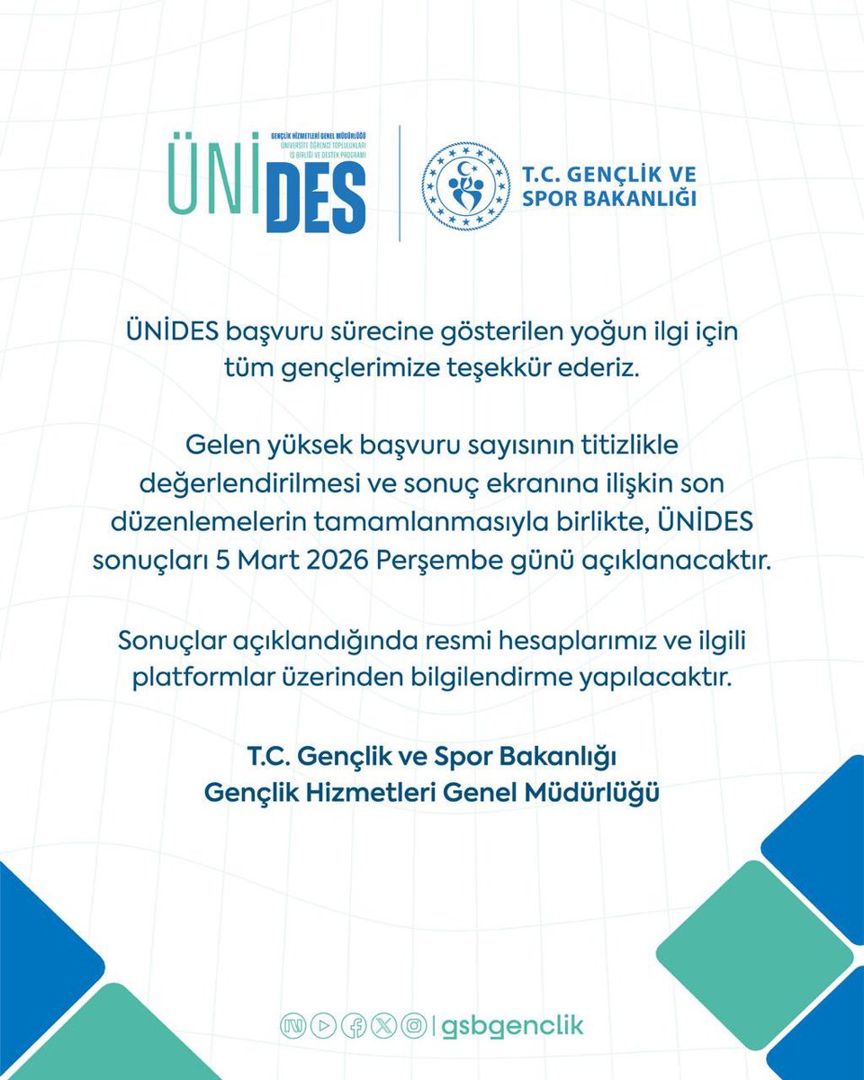 Gençlik Hizmetleri tweet media