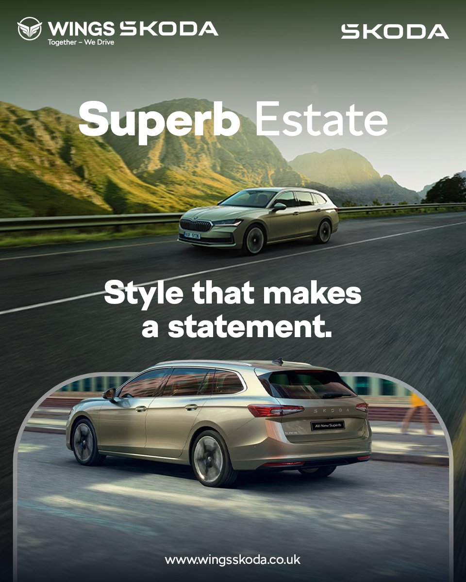 Make a bold impression wherever you go in the Škoda Superb Estate. Featuring 17" Mintaka alloy wheels and distinctive dark chrome exterior styling, it’s designed to stand out. Inside, the optional Lounge Design Selection and Škoda Smart Dials elevate comfort and refinement.