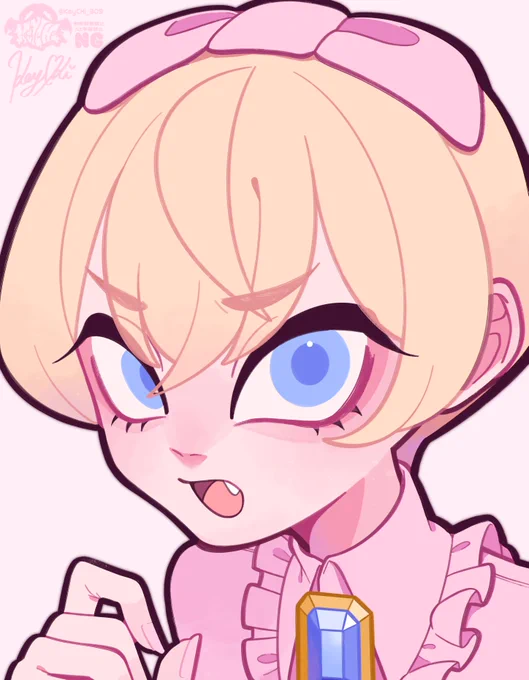 マシュマロに来てた誰かの癖男子 ゴシック/男の娘/ツンデレ/八重歯 #illustration #art #drawing