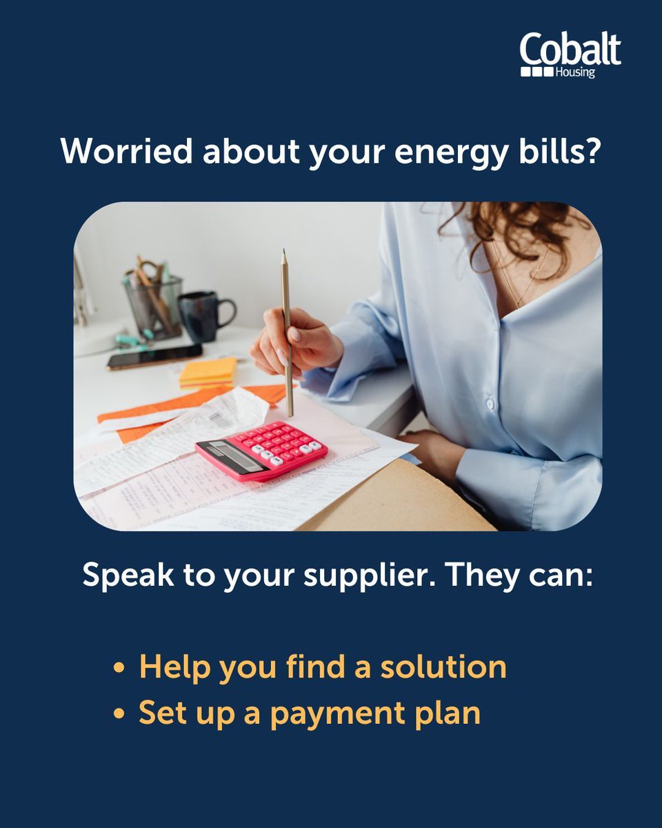CobaltHousing's tweet photo. Struggling with gas or electricity bills? You’re not alone.
Your supplier must help you find a solution.
Since April 2024, we’ve provided £9,500 in fuel vouchers to support local households. 

Learn more:  https://t.co/ArMJbpLAEW

#HereToHelp #CostofLiving #EnergyAdvice https://t.co/0wvTE3yMmN