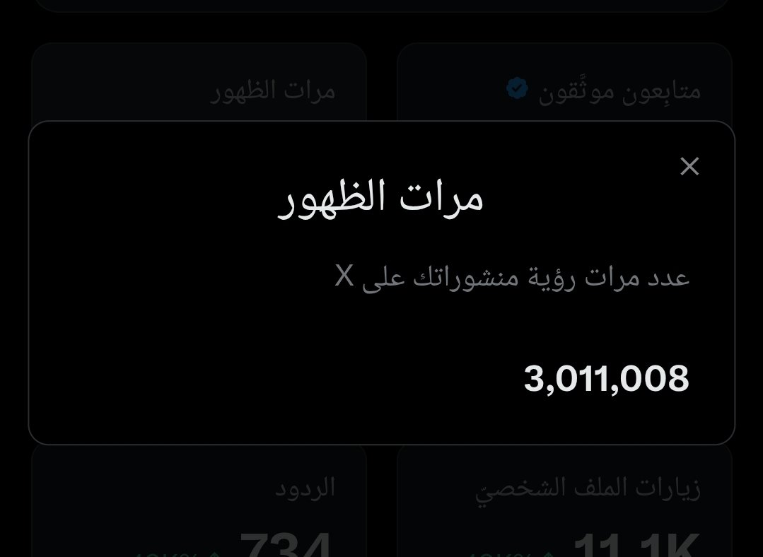 وصلنا 3M مشاهدة
..
كم وصلت مشاهداتكم؟