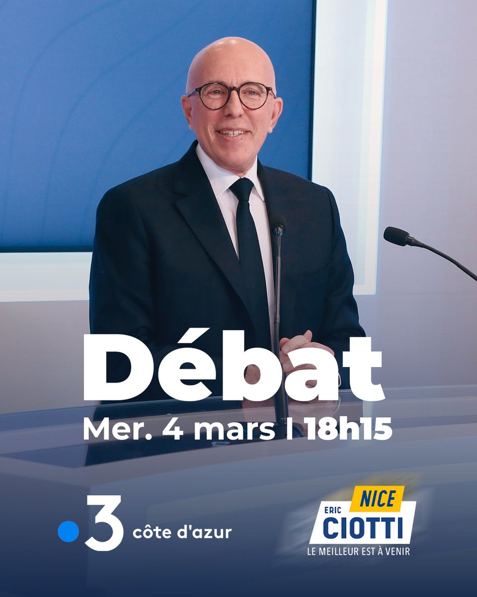 Je vous donne rendez-vous ce soir à 18h15 pour le débat des municipales à Nice sur <a href="/F3cotedazur/">France 3 Côte d'Azur</a>. #NiceLeDébat