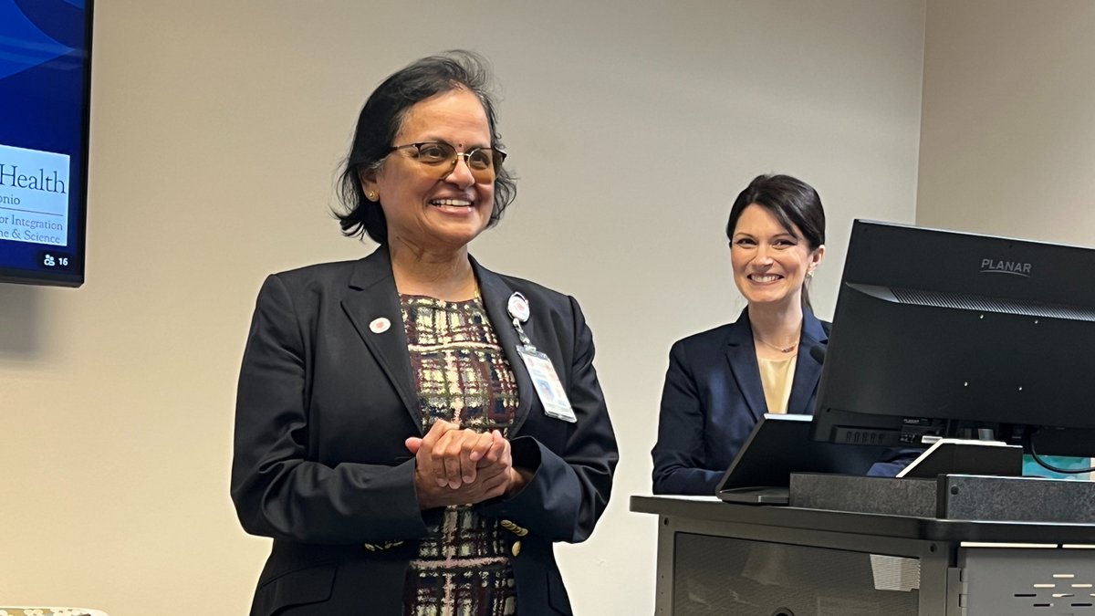 ChrisRFrei's tweet photo. Congrats to Vanessa Young on successful defense of her dissertation! Also, congrats to Dr. Sudha Seshadri, her Supervising Professor. Vanessa will be Translational Science (TS) PhD Graduate #47! @IIMSCTSA @UTHealthSA_GSBS @TheLongSOM @UTHealthSA @UTexasPharmacy @UTAustin @UTSA https://t.co/7LUamB6Pmr