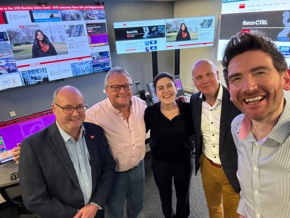 It was great to catch up with the Barco UK and Barco Belgium HQ team at UVS yesterday. Thanks to Andrew, Gary, Marc and Anush for visiting us to discuss the exciting CTRL and rear projection opportunities ahead in 2026.