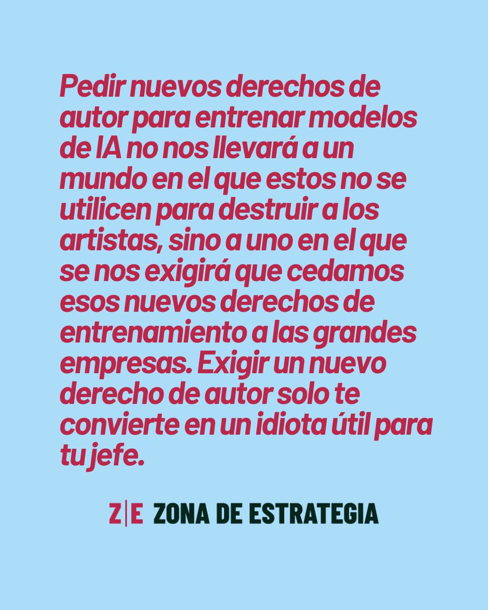 Publicamos esta "guía" sobre como criticar a la IA de manera que se golpee a su lado más dañiño. <a href="/doctorow/">Cory Doctorow NO LONGER ON TWIT TER</a> 

zonaestrategia.net/la-guia-del-ce…