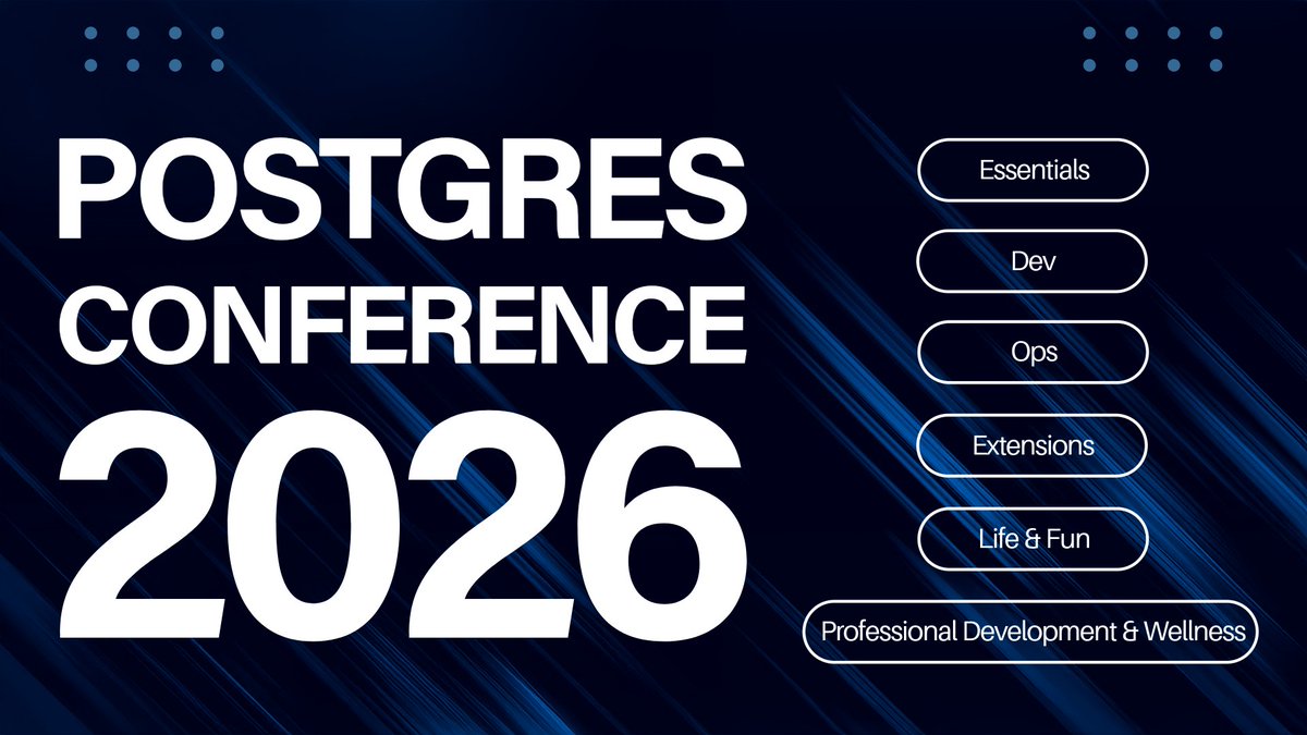 PostgresConf tweet media