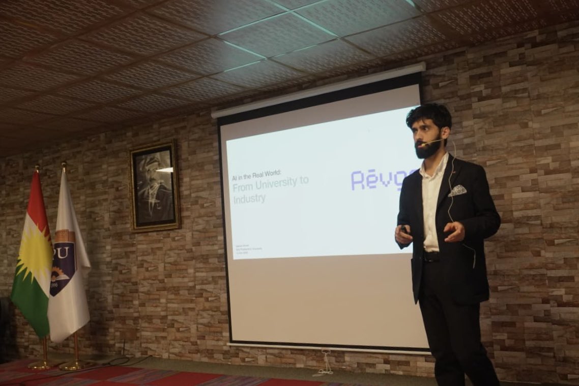 DarvanShvan's tweet photo. @RevgeCo is proud to deliver an AI &amp; IT Career Workshop at Erbil Polytechnic University, inspiring students to explore AI and the future of technology. 🚀

#Revge #AI #TechCareers #FutureOfWork #Erbil https://t.co/yqWI1aK0Na