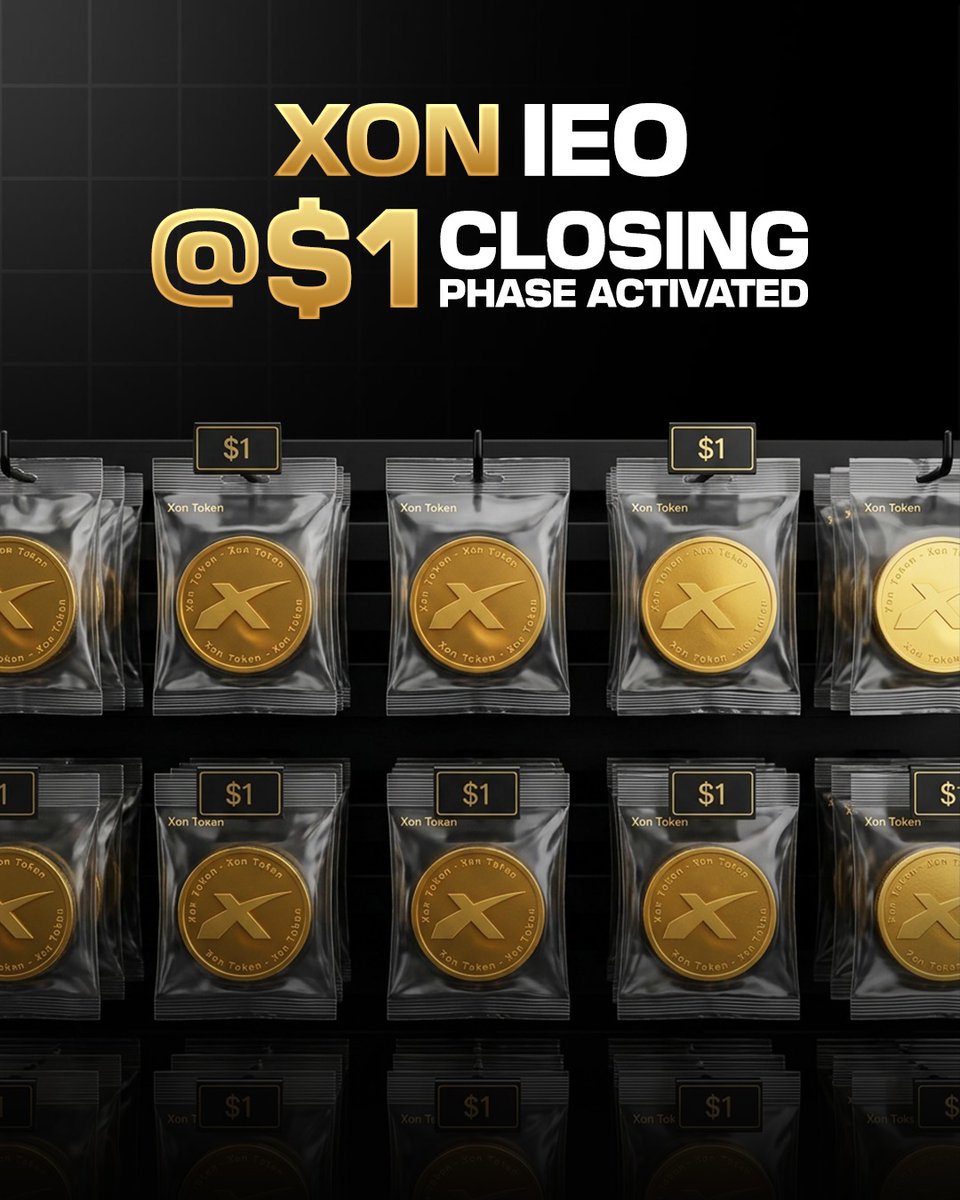 XchangeOnOK's tweet photo. XON IEO 🚀
Closing Phase Activated 🔒

This is the final window. 
No reset. 
No second round. 🚫

Secure your XON before the door shuts. 🔥 https://t.co/COe3lv1DB4
