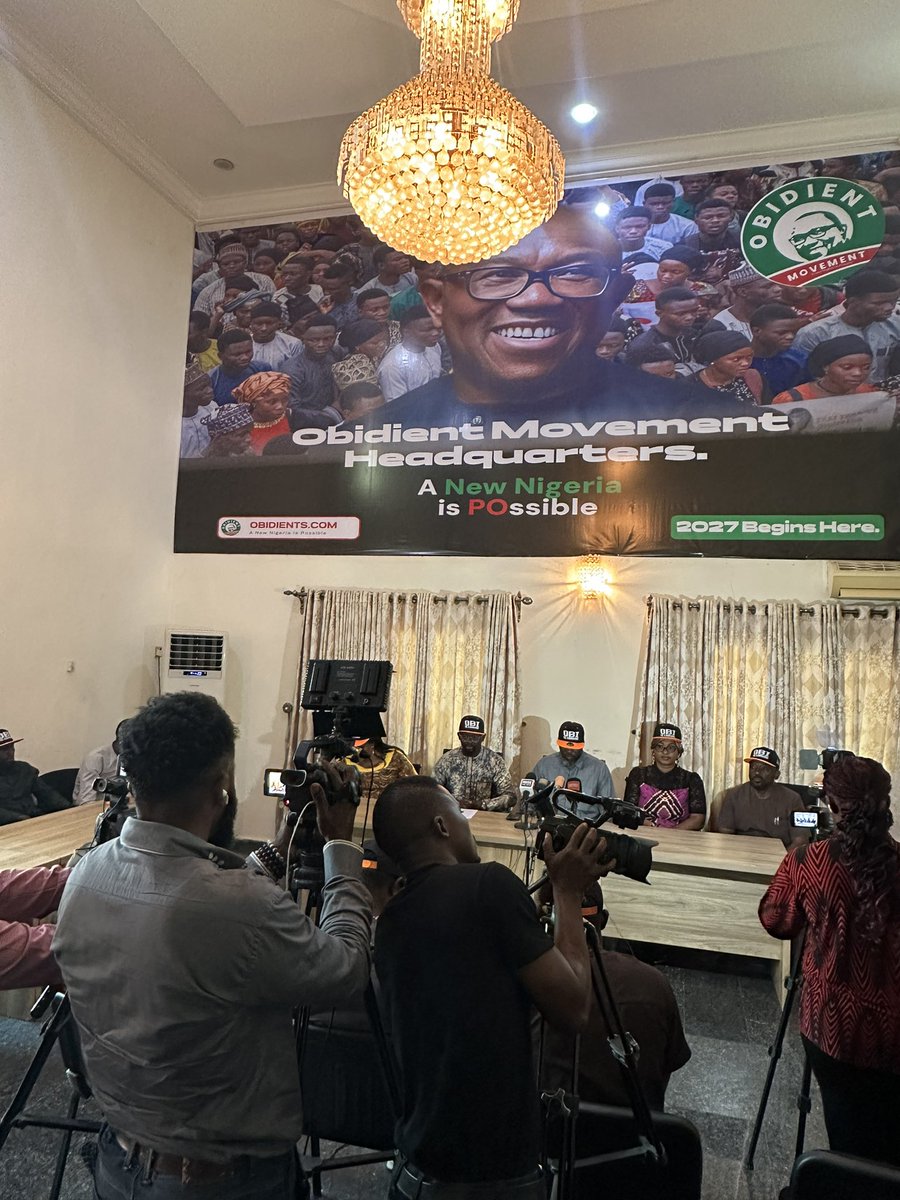 official_YmS's tweet photo. Press conference warning ⚠️ to those attacking Mr. Peter Obi our incoming president of the federal republic of Nigeria 🇳🇬 
#obidientmovement https://t.co/VD9q1yvCBO
