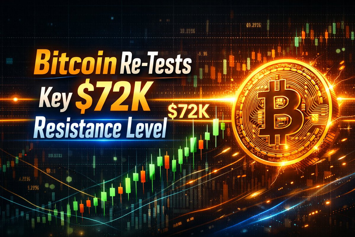 crypto_a2z's tweet photo. ⚡️ Bitcoin Back Near $72K — Breakout or Rejection?
#Bitcoin just touched $71,800, hitting a one-month high and closing in on the $72K resistance level.
This is the exact zone where BTC was rejected in early February.
The market is now waiting for the next big move.
#A2ZCrypto https://t.co/lufhTKqu8K