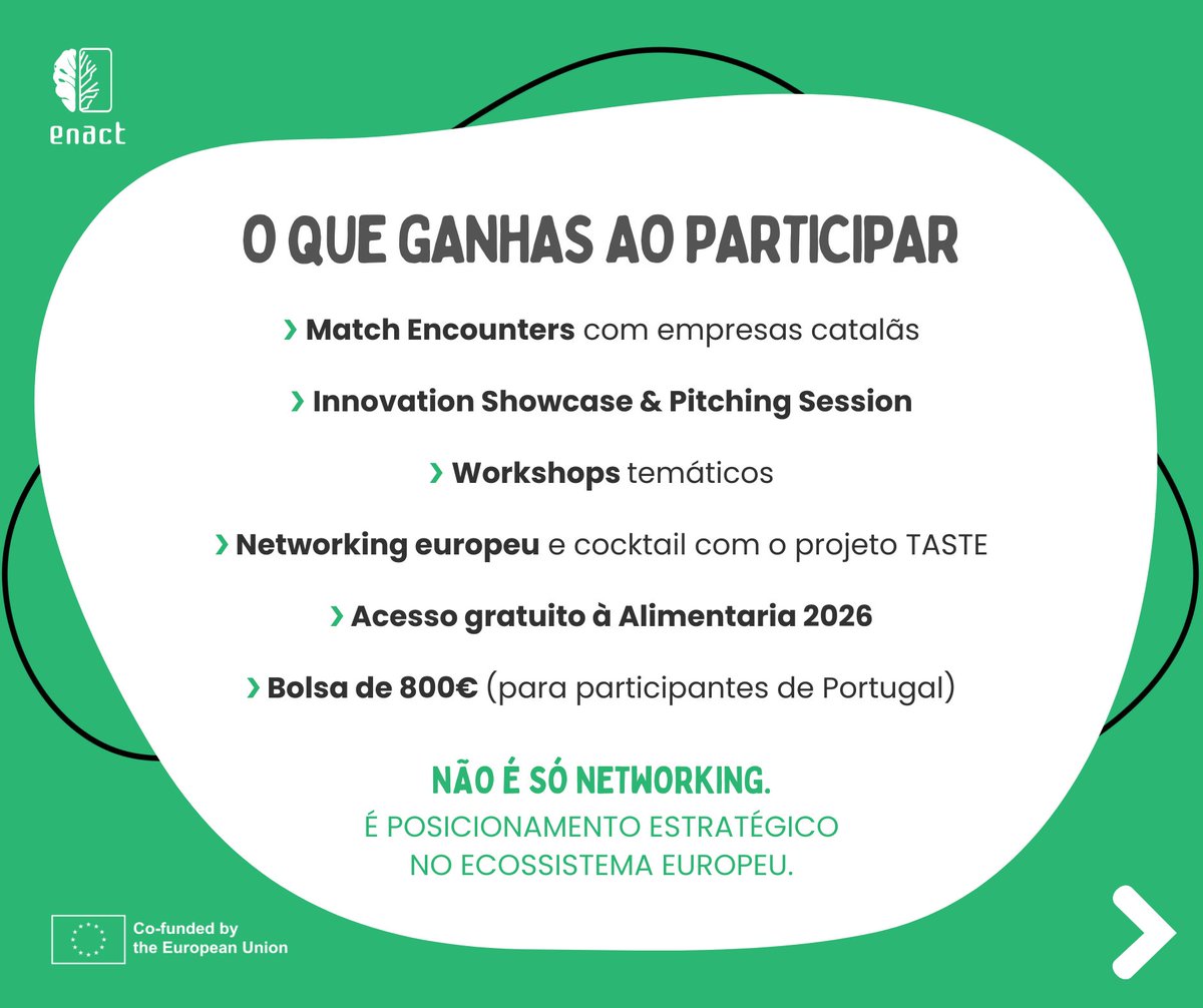 _makeItBetter's tweet photo. 🚀Matchathon 2026 Barcelona, 23–25 março! Queres impulsionar a inovação digital no setor agroalimentar? Junta-te a especialistas de toda a Europa na
@AlimentariaBCN
👉 https://t.co/f0cgbcKtup https://t.co/IJZPaRJISo