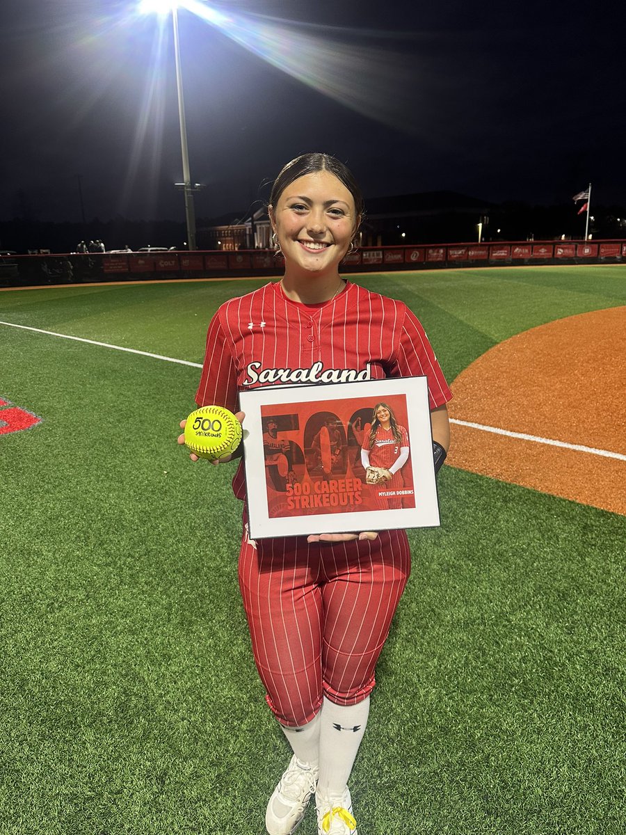 SaralandSoftba1's tweet photo. Congratulations to @MG_Dobbins on reaching 500 career strikeouts! 🥎 True hard work and dedication in the circle and it shows! #GoSpartans @SaralandSchools https://t.co/D5VQMluiNS
