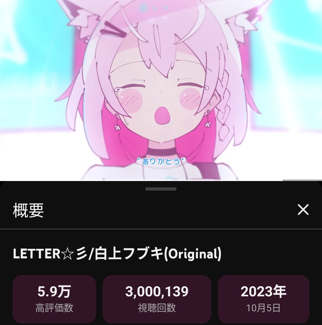 Steven07510551's tweet image. LETTER☆彡300万回再生おめでとうございます🎉
この曲を聴くと「ありがとう」という言葉がとても素晴らしいと実感します。
その言葉を聞くだけでどれだけ心の支えになるか感謝しかありません。
なので自分からもこの言葉を送ります。

フブさん、ありがとう〜！！！

#LETTER
#DearFBKINGDOM
#すこん部