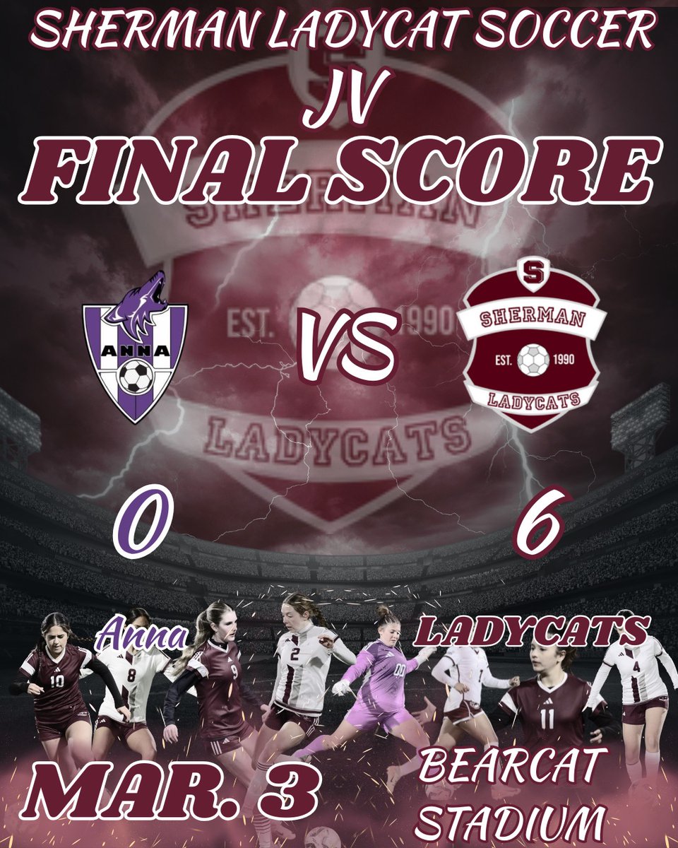 Sherman Lady Cat Soccer tweet media