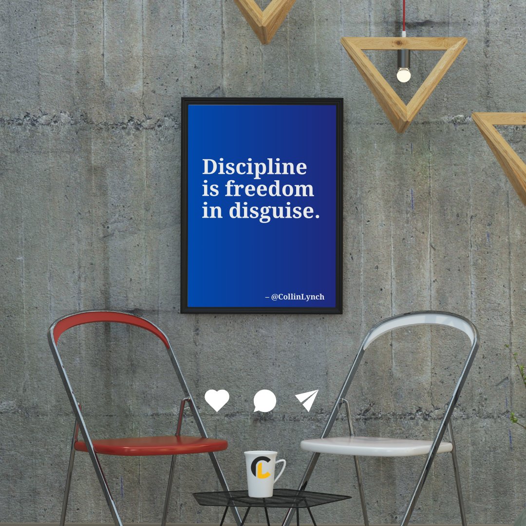 Collin_Lynch's tweet photo. Discipline is freedom in disguise.
#motivationdaily #inspiration #structuredsuccess #ownyourpath #collinlynch https://t.co/I5RHcjV7ld