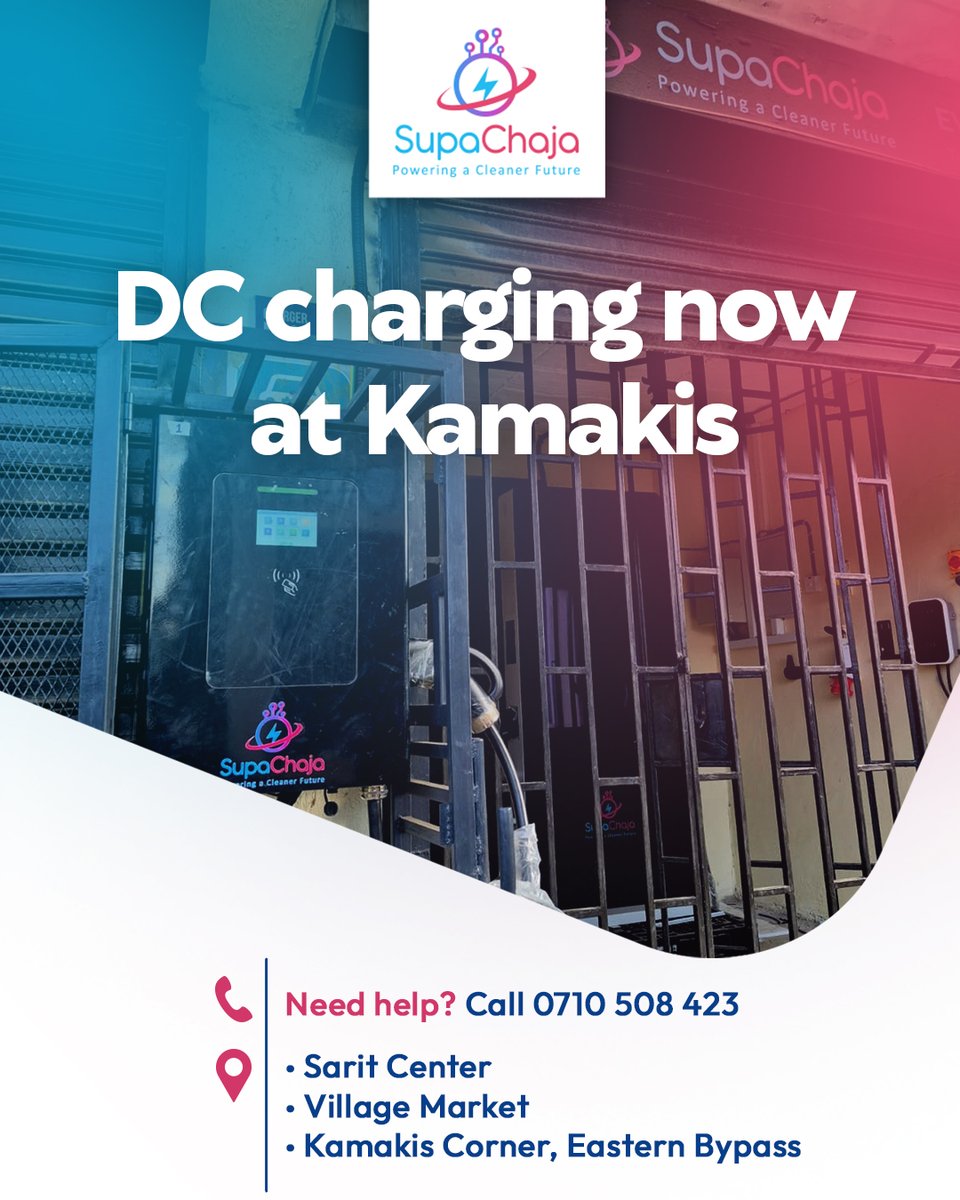 SupaChaja01's tweet photo. For anyone using Eastern Bypass regularly, SupaChaja’s charging station at Kamakis is right there when you need it. Easy access, reliable charging, and no need to leave your route. #SupaChaja #PoweringACleanerFuture https://t.co/5NRgAmsTGU