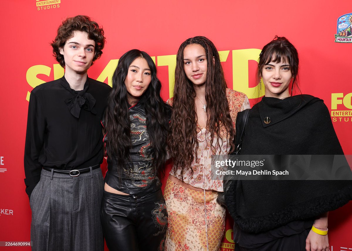thebodynetflix's tweet image. the body stars sofia wylie (grace franklin), jackson kelly (leo anderson) and sara boustany (elise zakaria) showed support for their co-star shirley chen (maddie delaney) at the los angeles special screening of her new film “slanted” ❤️#TheBody #Netflix