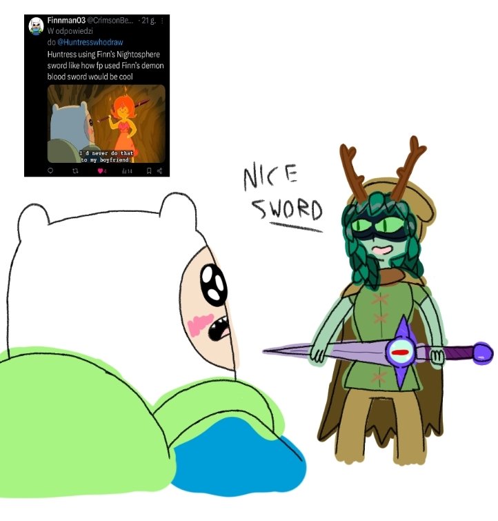 Huntress and Finn #finntress #huntresswizard #finnthehuman #adventuretime